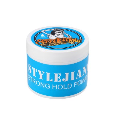 OEM 120g plastic can strong hold water based retro men hair pomade wax for styling